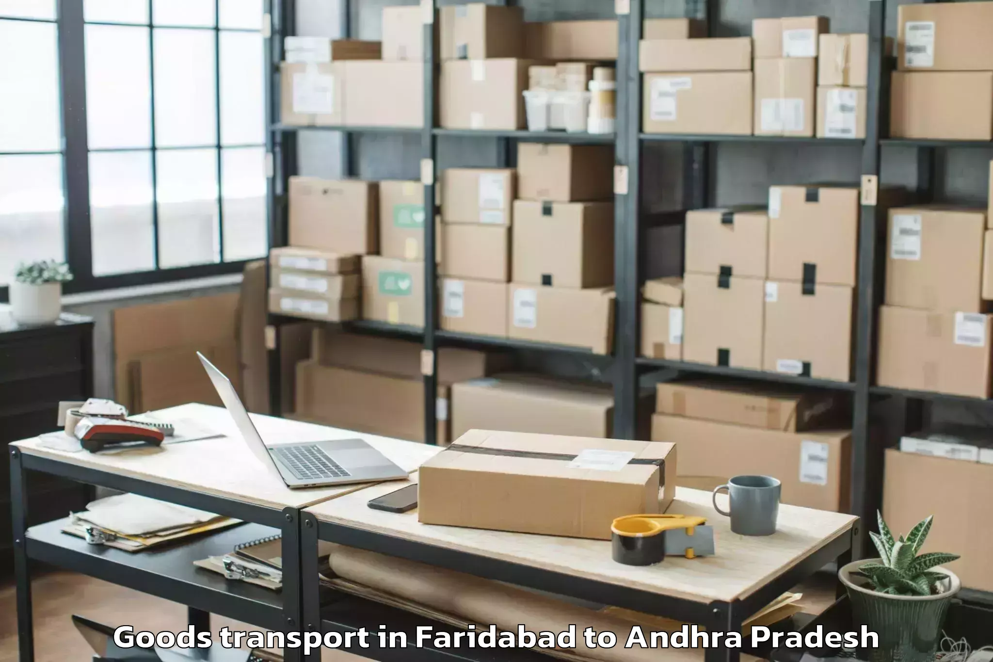 Book Faridabad to Jangareddygudem Goods Transport